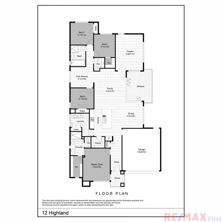 Floorplan of Homely house listing, 12 Highland Terrace, Little Mountain QLD 4551