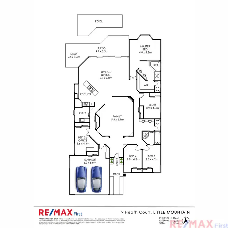 Floorplan of Homely house listing, 9 Heath Court, Little Mountain QLD 4551
