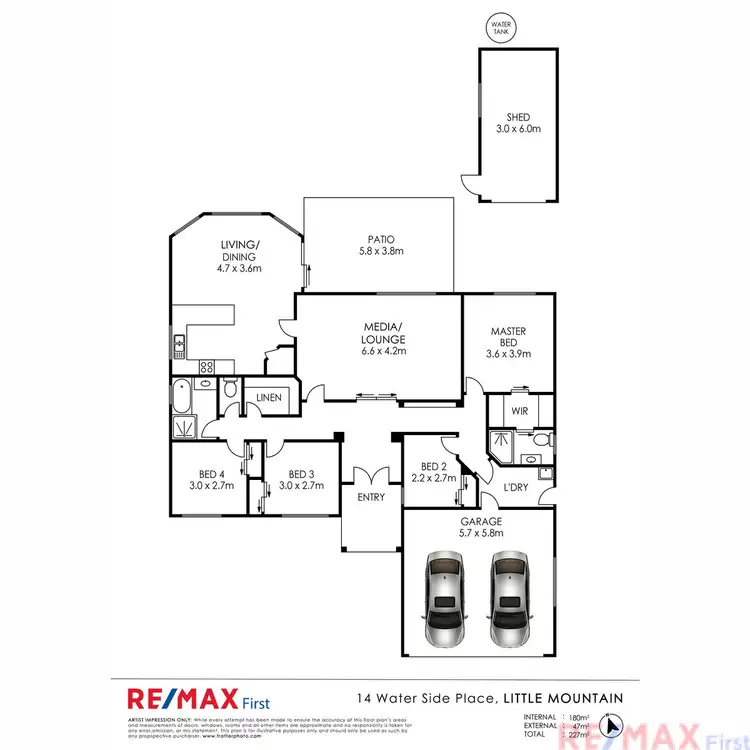 Floorplan of Homely house listing, 14 Water Side Place, Little Mountain QLD 4551