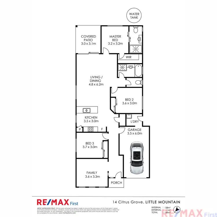 Floorplan of Homely house listing, 14 Citrus Grove, Little Mountain QLD 4551