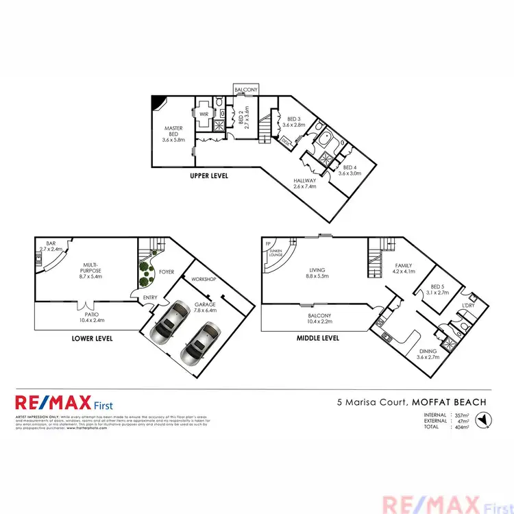 Floorplan of Homely house listing, 5 Marisa Court, Moffat Beach QLD 4551
