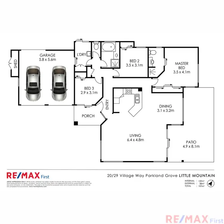 Floorplan of Homely unit listing, 20/29 Village Way, Little Mountain QLD 4551
