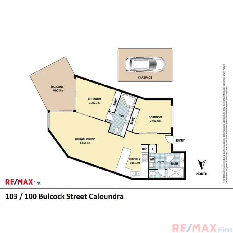 Floorplan of Homely unit listing, 103/100 Bulcock Street, Caloundra QLD 4551