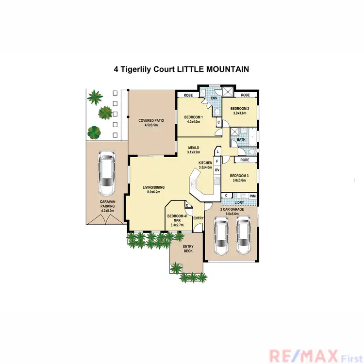 Floorplan of Homely house listing, 4 Tigerlily Court, Little Mountain QLD 4551