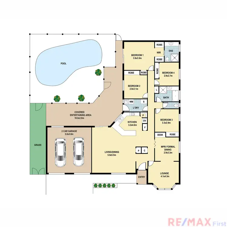Floorplan of Homely house listing, 2 Curtis Court, Little Mountain QLD 4551