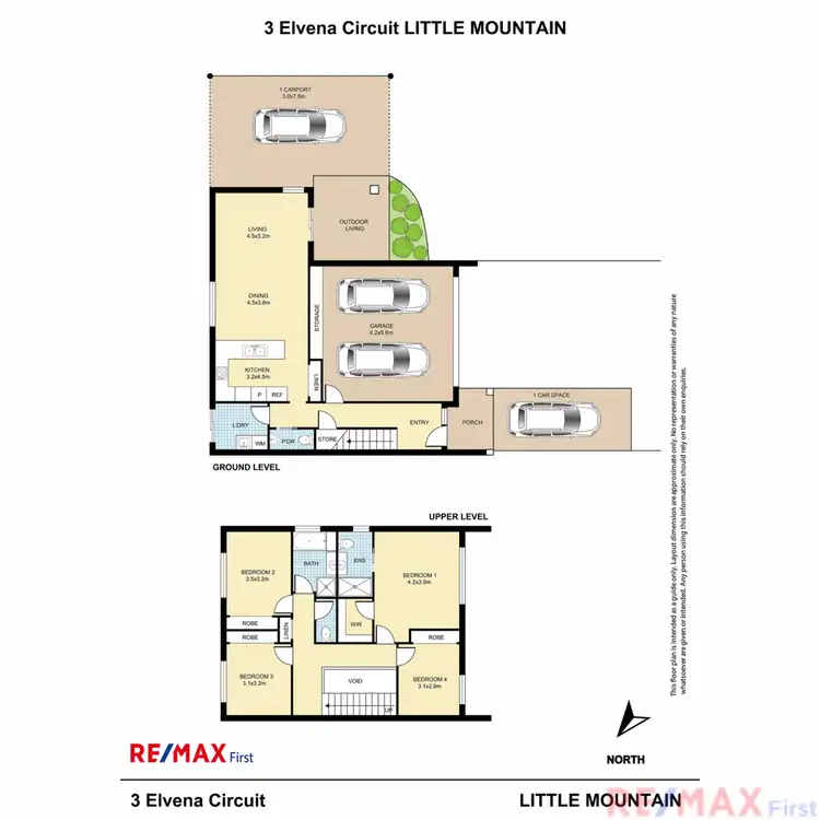 Floorplan of Homely house listing, 3 Elvena Circuit, Little Mountain QLD 4551