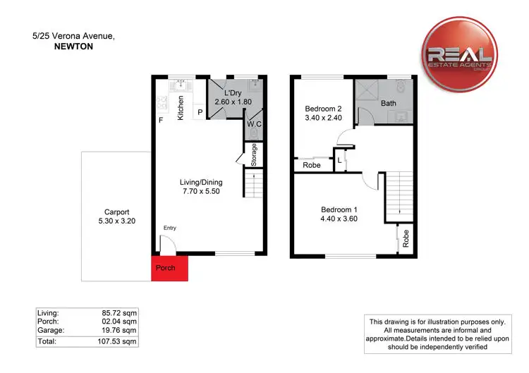 Floorplan of Homely unit listing, 5/25 Verona Avenue, Newton SA 5074