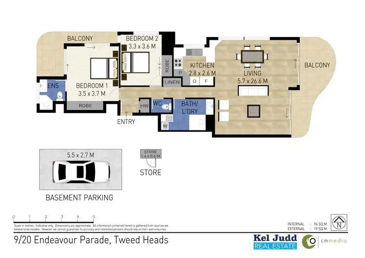Floorplan of Homely apartment listing, 9/20 Endeavour Parade, Tweed Heads NSW 2485