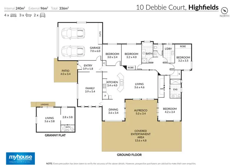 Floorplan of Homely house listing, 10 Debbie Court, Highfields QLD 4352
