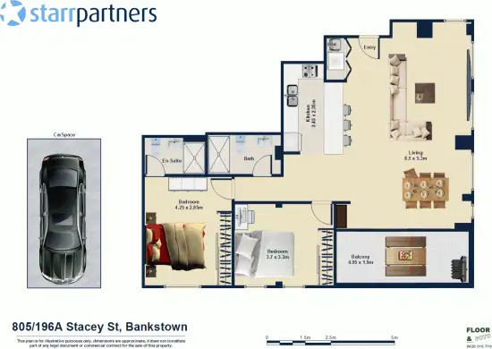 Floorplan of Homely apartment listing, 805/196A Stacey St, Bankstown NSW 2200