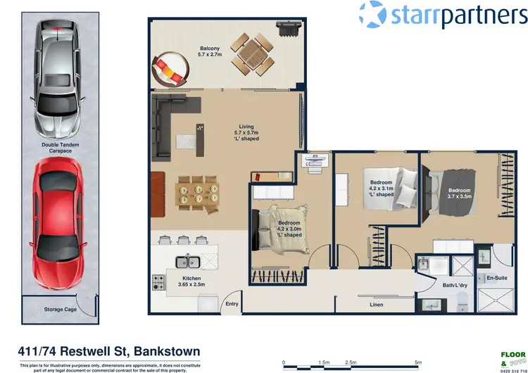Floorplan of Homely apartment listing, 411/74 Restwell St, Bankstown NSW 2200