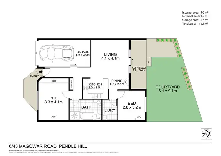 Floorplan of Homely villa listing, 6/43 Magowar Road, Pendle Hill NSW 2145