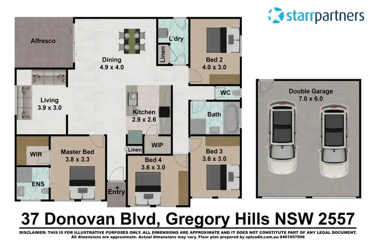 Floorplan of Homely house listing, 37 Donovan Boulevard, Gregory Hills NSW 2557