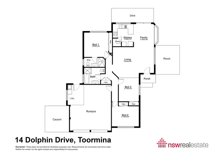 Floorplan of Homely house listing, 14 Dolphin Drive, Toormina NSW 2452