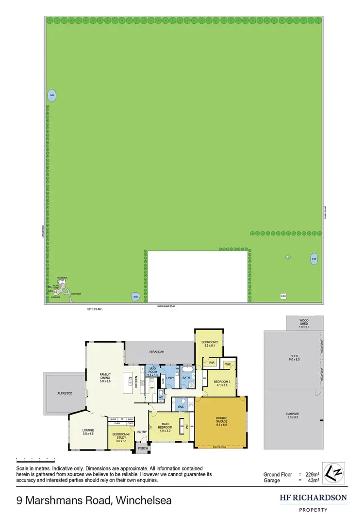 Floorplan of Homely rural property listing, 9 Marshmans Road, Wurdiboluc VIC 3241