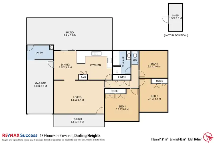 Floorplan of Homely house listing, 13 Gloucester Crescent, Darling Heights QLD 4350