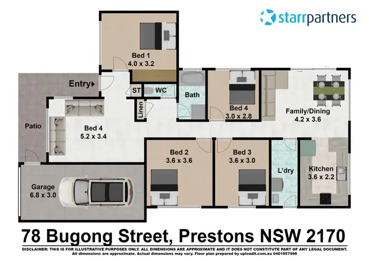 Floorplan of Homely house listing, 78 Bugong Street, Prestons NSW 2170
