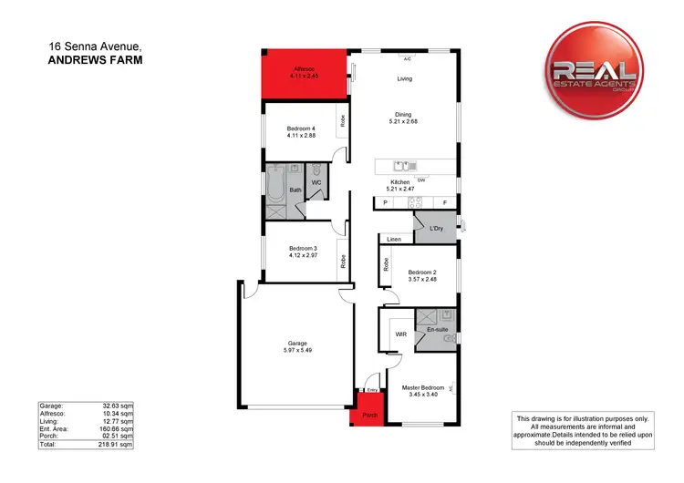 Floorplan of Homely house listing, 16 Senna Avenue, Andrews Farm SA 5114