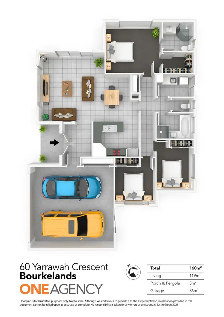 Floorplan of Homely villa listing, 60 YARRAWAH CRESCENT, Bourkelands NSW 2650