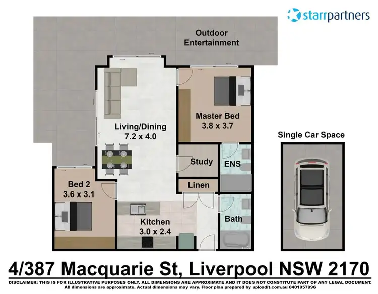 Floorplan of Homely unit listing, 4/387 Macquarie Street, Liverpool NSW 2170