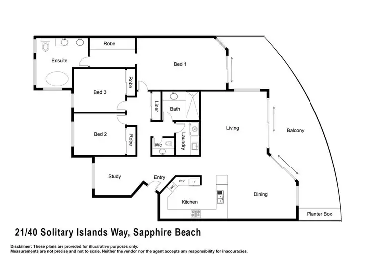 Floorplan of Homely apartment listing, 21/40 Solitary Islands Way, Sapphire Beach NSW 2450
