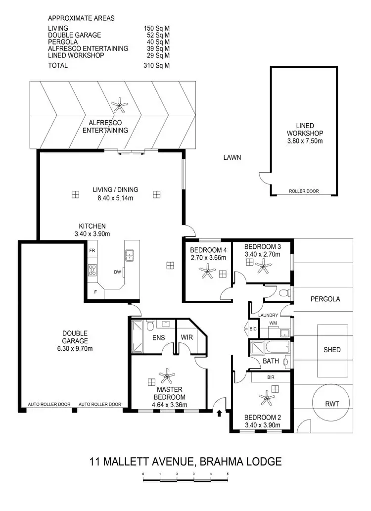Floorplan of Homely house listing, 11 Mallett Avenue, Brahma Lodge SA 5109