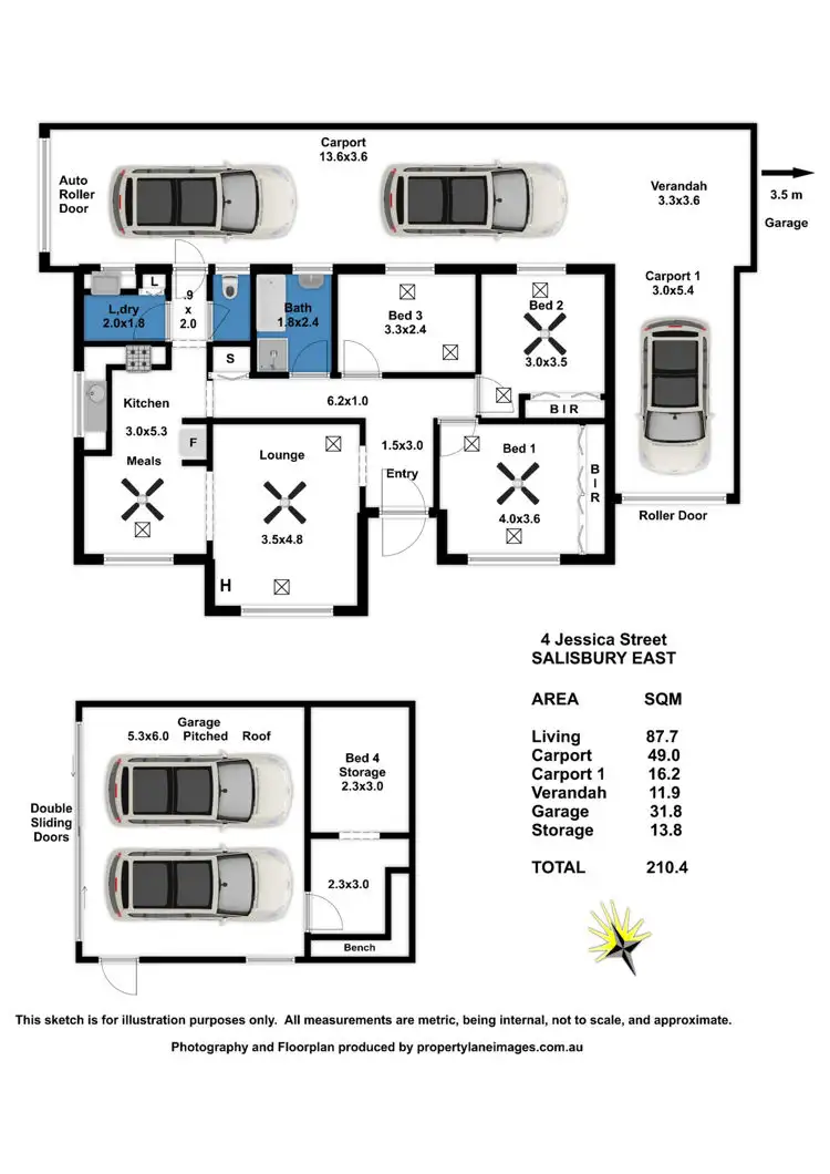 Floorplan of Homely house listing, 4 Jessica Street, Salisbury East SA 5109