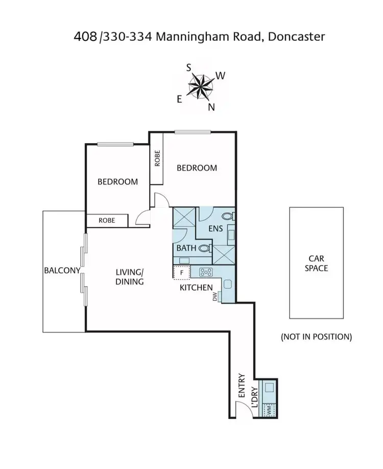 Floorplan of Homely apartment listing, 408/330 Manningham Road, Doncaster VIC 3108