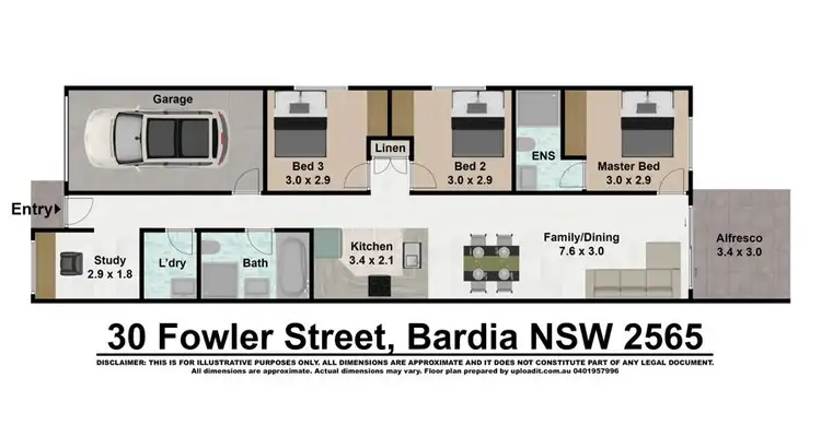 Floorplan of Homely semi-detached listing, 30 Fowler Street, Bardia NSW 2565