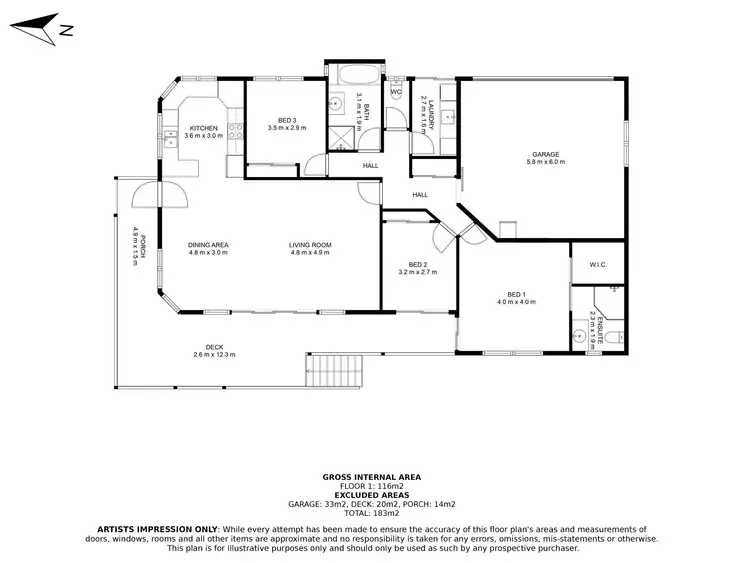 Floorplan of Homely house listing, 2 Holyn Close, Woombye QLD 4559