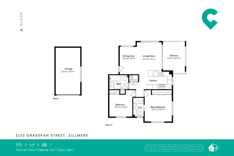 Floorplan of Homely unit listing, 5/23 Grasspan Street, Zillmere QLD 4034