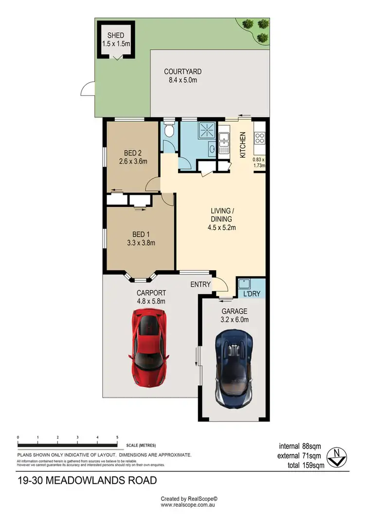 Floorplan of Homely villa listing, 19/30 Meadowlands Road, Carina QLD 4152