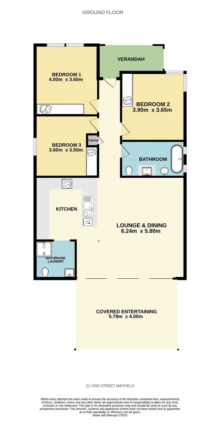 Floorplan of Homely house listing, 21 Vine Street, Mayfield NSW 2304