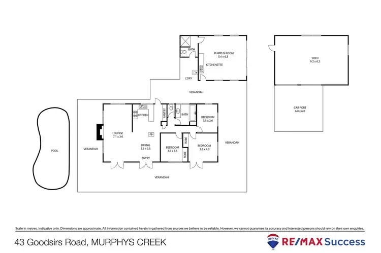 Floorplan of Homely rural property listing, 43 Goodsirs Road, Murphys Creek QLD 4352