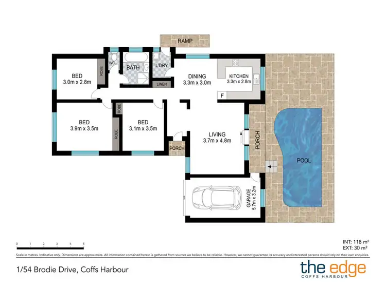 Floorplan of Homely villa listing, 1/54 Brodie Drive, Coffs Harbour NSW 2450