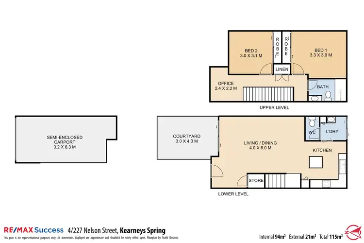 Floorplan of Homely unit listing, 4/227 Nelson Street, Kearneys Spring QLD 4350