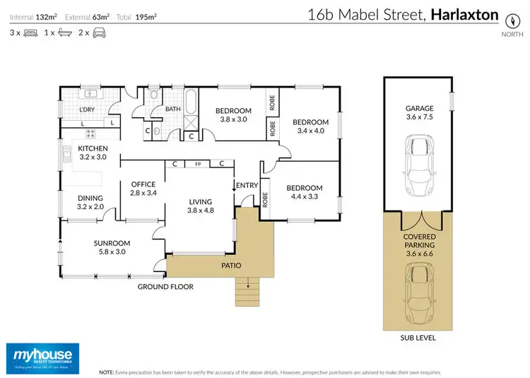 Floorplan of Homely house listing, 16B Mabel Street, Harlaxton QLD 4350