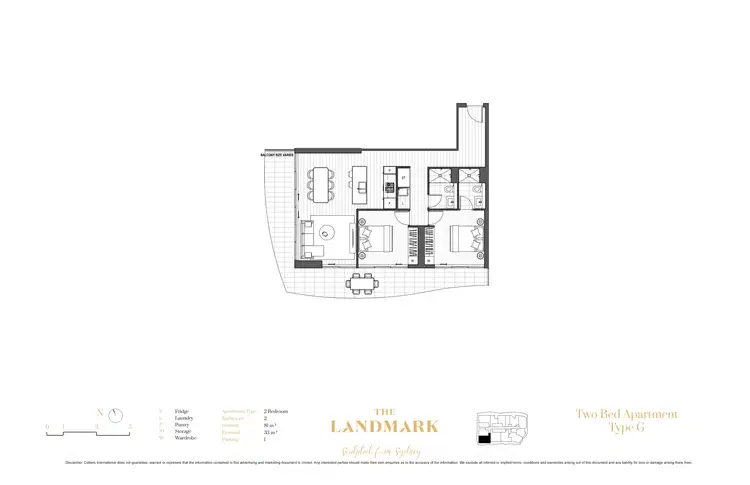 Floorplan of Homely apartment listing, 3011/500 Pacific Highway, St Leonards NSW 2065