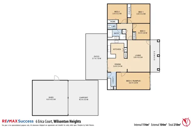 Floorplan of Homely house listing, 6 Erica Court, Wilsonton Heights QLD 4350