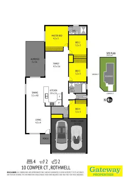 Floorplan of Homely house listing, 10 COWPER COURT, Rothwell QLD 4022