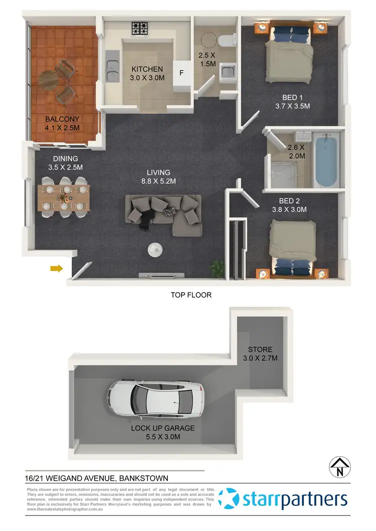 Floorplan of Homely unit listing, 16/21 Weigand Avenue, Bankstown NSW 2200