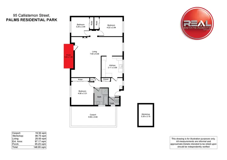 Floorplan of Homely retirement listing, 95/61 Supple Road, Waterloo Corner SA 5110