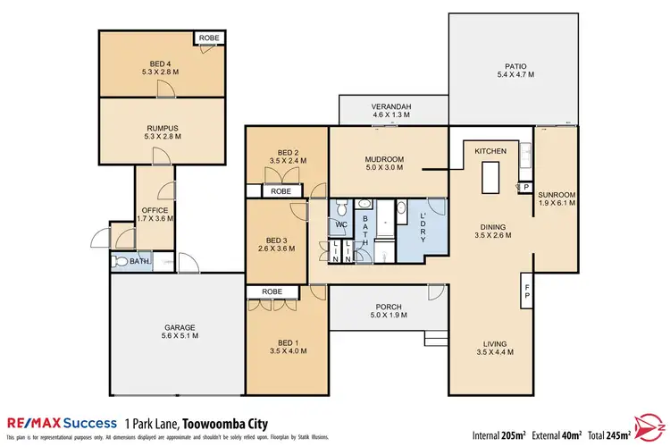 Floorplan of Homely house listing, 1 Park Lane, Toowoomba City QLD 4350