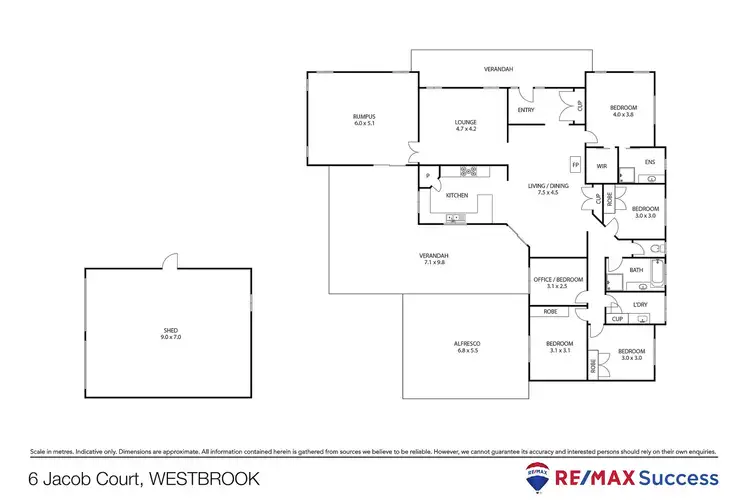 Floorplan of Homely house listing, 6 Jacob Court, Westbrook QLD 4350