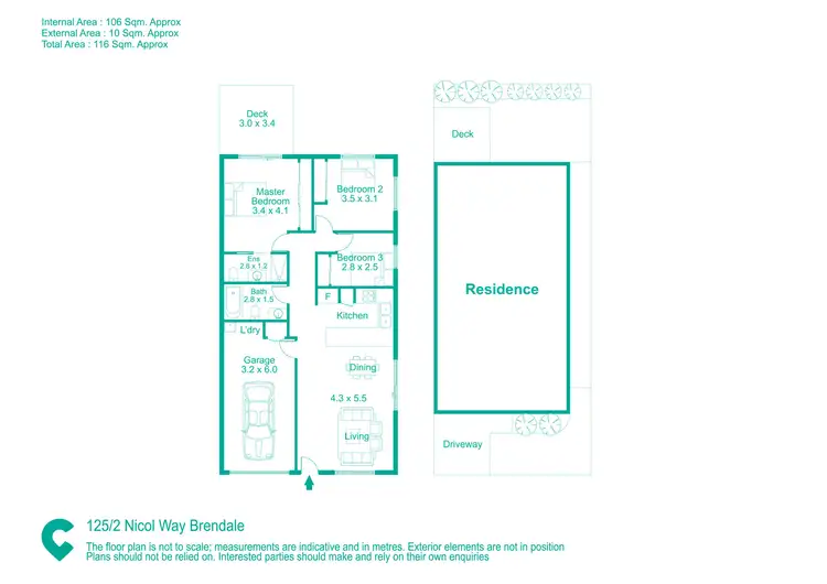 Floorplan of Homely townhouse listing, 125/2 Nicol Way, Brendale QLD 4500