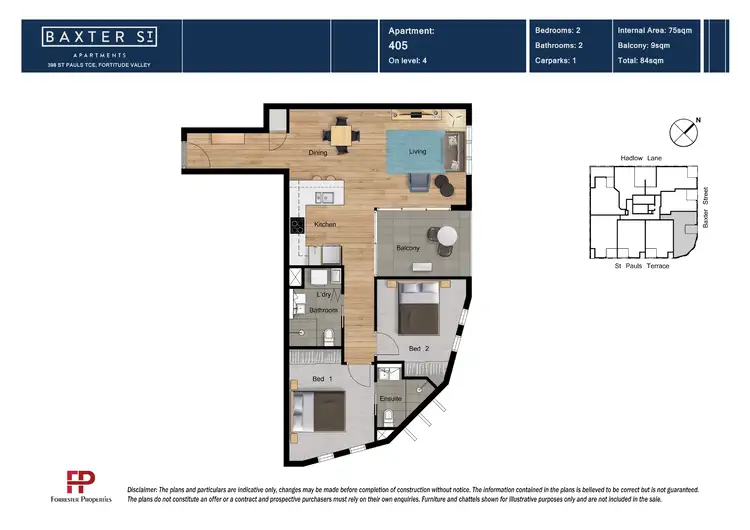 Floorplan of Homely apartment listing, 2/398 St Pauls Terrace, Fortitude Valley QLD 4006
