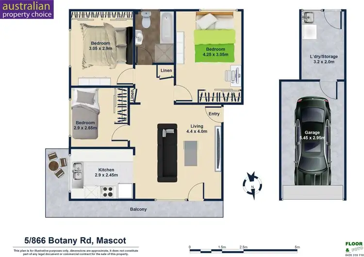 Floorplan of Homely unit listing, 5/866 Botany Road, Mascot NSW 2020