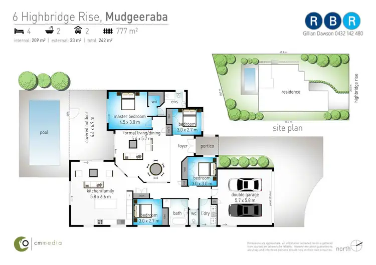 Floorplan of Homely house listing, 6 Highbridge Rise, Mudgeeraba QLD 4213