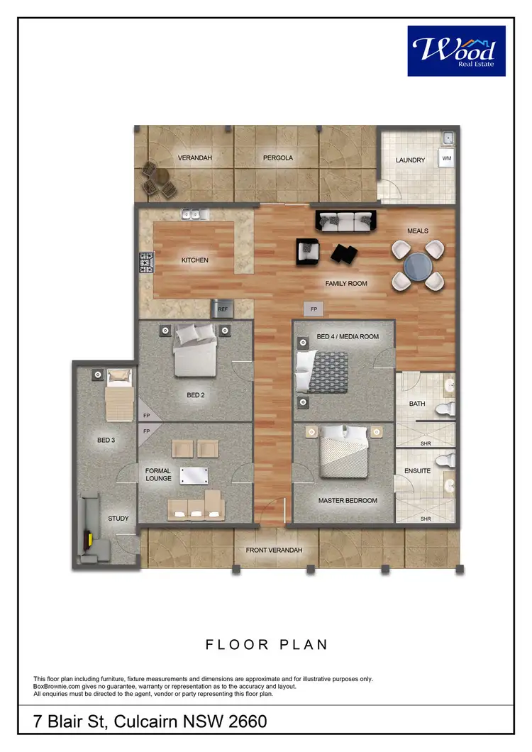 Floorplan of Homely house listing, 7 Blair St, Culcairn NSW 2660