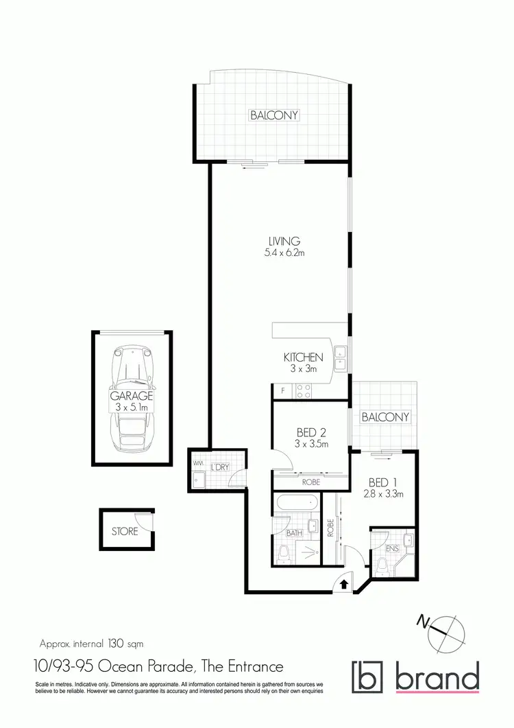 Floorplan of Homely apartment listing, 10/93-95 Ocean Parade, The Entrance NSW 2261